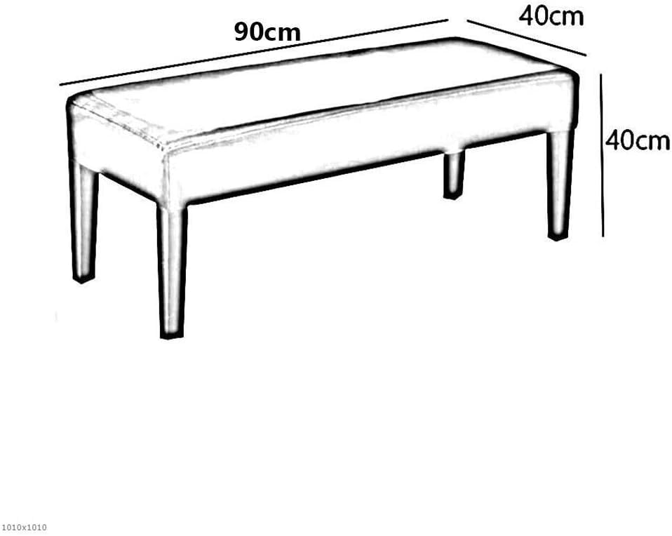 Repose-pieds ottoman en similicuir rembourré de 90 cm et 100 cm - 2
