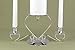 Hortense B. Hewitt Wedding Accessories, Unity Candle Stand, Triple Heart, Silver, 10.5-Inches x 5.5-Inches