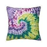 LEVNDIEJ Housses de coussin décoratives avec imprimé tie-dye hippie pour lit, canapé, chaise, bureau