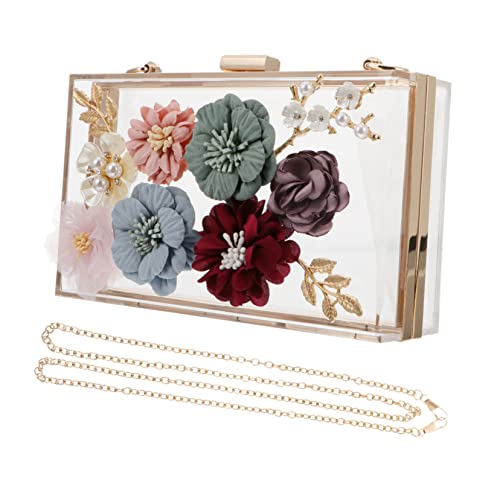 Pochette de soirée fleurie pour mariage et cérémonies chic