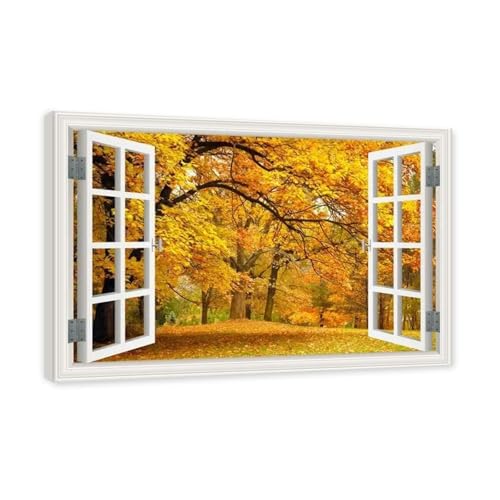 Paysage Forestier sur Toile pour Décoration Murale de Salon Moderne