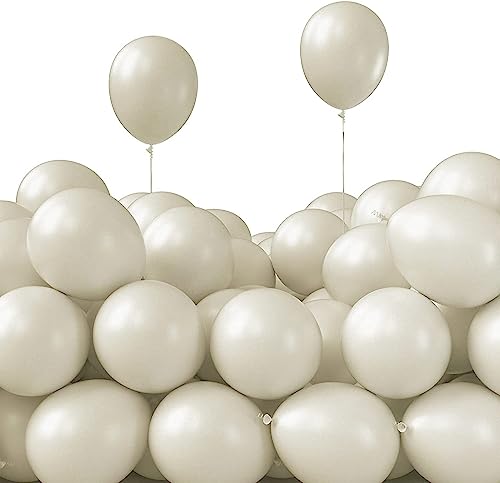 Image of 50 Pcs Retro Balloons Made of Strong Rubber (Retro White)