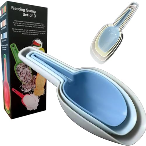 Plastic Scoops for Canisters Pack of 4, Plastic Scoop for Ice Cubes, Flour Scoops Dry Goods Coffee Beans & Cereals