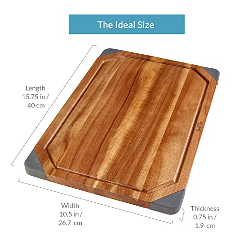 Tabla para cortar de madera Acacia 2 en 1 rectangular miniatura 6