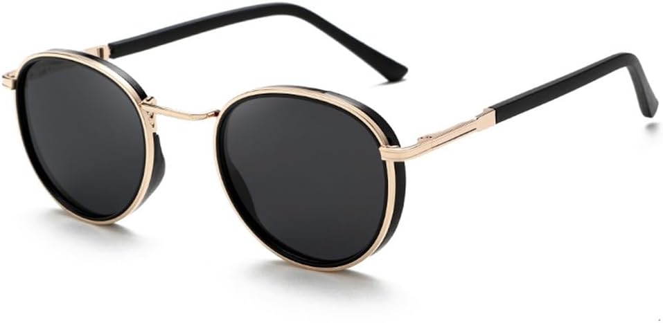 Driving Polarized Sunglasses Men Round Plastic Titanium Sun Glasses Man UV Protection