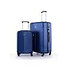 Parajohn Lightweight 2 Pieces ABS Hard Side Travel Luggage Trolley Bag Set 20/28 Inch-Navy