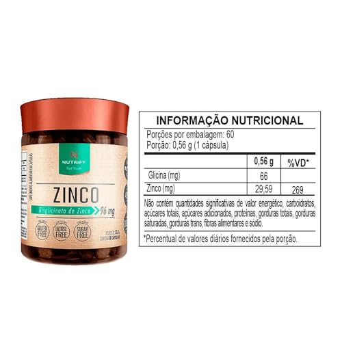 Nutrify - Zinco - 60 cápsulas