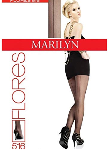 MARILYN Vintage Micronet 20 Den Sexy Backseam Cuban Heel European Pantyhose2