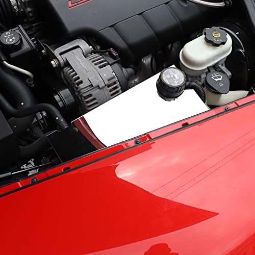 Image of Engine Bay Panel Cover for C6 Corvette 2005-2013, Stainless Steel Rear Engine Cover Guards Protector Splash Shield, Fuse Box Cover (Type L Cooling Liquid Pot Baffle)