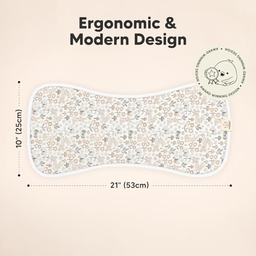 Image of Organic Burp Cloths Baby Boy & Girl - 5-Pack Super Absorbent Cotton Burping Cloths for Babies, Soft & Plush Newborn Spit Up Rags, Infant Towels for Milk Spit Up, Unisex, Large 21 inch x 10 inch (Prairie)