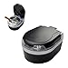 YamaziHD Mini Portable Car Ashtray Blue LED Light for Dashboard Cigar Cigarette (Black)