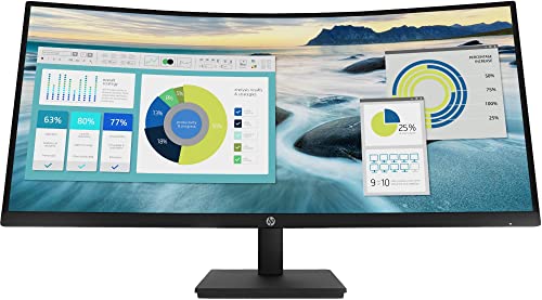 HP P34hc G4 34 UltraWide Curved Monitor - VA, 60Hz, 5ms, Speakers, HDMI, DP