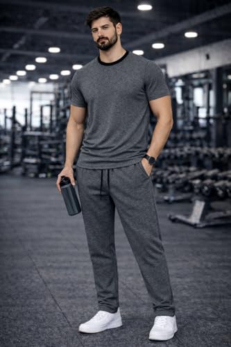 Image of Mack Jonney Men's Polyester Lycra Tracksuit | Lightweight Sports & Gym Wear | Comfortable Running & Training Track Suit for Men-MJ-184