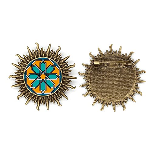 Broche en métal style marocain motif floral idée cadeau idéal femme