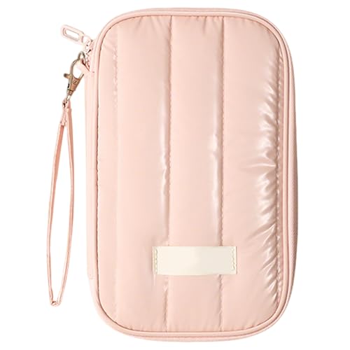 SQAQS Custodia portatile antifurto per passaporto, design con spazzola antifurto, organizer per documenti, custodia impermeabile per biglietti, denaro, carte, custodia impermeabile per passaporto con