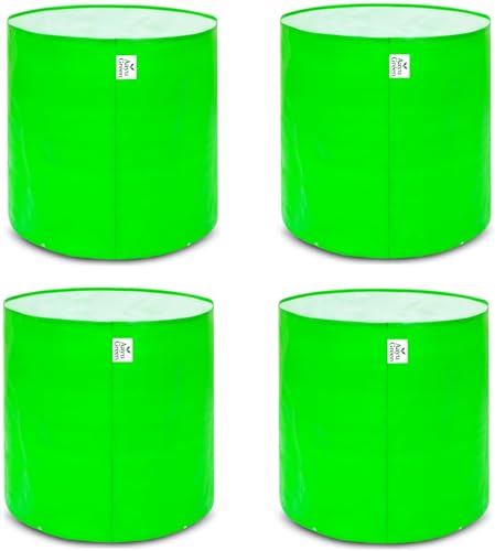 Image of Grow Bag UV Protected 260 GSM | HDPE Grow Bags for Plants | Heavy Duty Green Garden Plant Grow Bag with Drainage Holes | Reusable Vegetable Grow Bag for Terrace Gardening (4, 15X15 INCH)