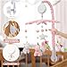 Baby Crib Mobile - Unicorn Crib Mobile for Girls with 25 Inches Mobile Arm and 35 Lullabies Musical Box, 3 Modes Digital, Volume Control, Essential Gift for Infant Bedroom Hanging Decor