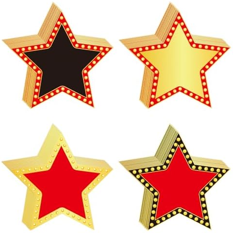 48 Pcs Movie Star Cutouts Red Carpet Awards Night Cutouts Confetti Cutouts for Bulletin Board Classroom Wall High School Musical Decor Hollywood Movie Theme Party Decoration Cover