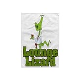 3dRose Dooni Designs Random Toons - Lounge Lizard Cartoon - Towels (twl-104245-1)