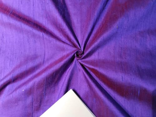 Tissu Dupioni en soie infroissable rouge bleu roi pour vêtements structurés