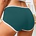 Women's Fashion Color Block Boyshort Panties Athletic Workout Underwear Stretchy Moisture Wicking Boxer Briefs Green