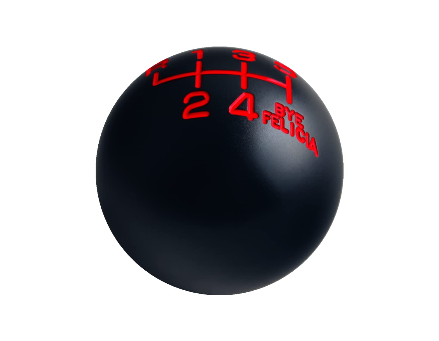 DEWHEL Black/Red Weighted Bye Felicia Shift Knob 6 Speed Short Throw Shifter M10X1.5 M12X1.25 M10X1.25 M8X1.25 Adapter Thread Reverse on Top Left