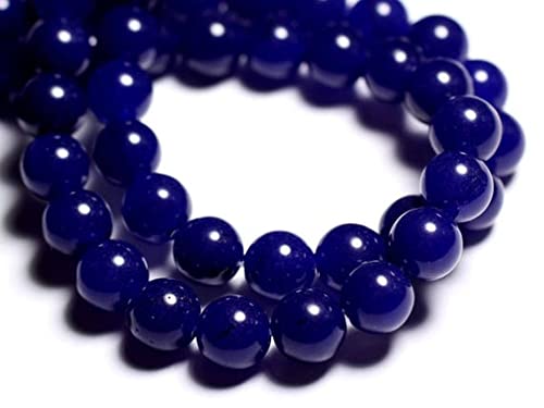 Jade balls 10 mm night blue - perles de pierre pour bracelet et collier DIY
