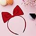 Luhaomisky 1Pc Red Fashion Cute Bow Headband Bowknot Hair Hoops Bands Headpiece Hairband for Women and Grils, Christmas Birthday Party Decorations Accessories Easy to Wear,Headbands Hair Accessories