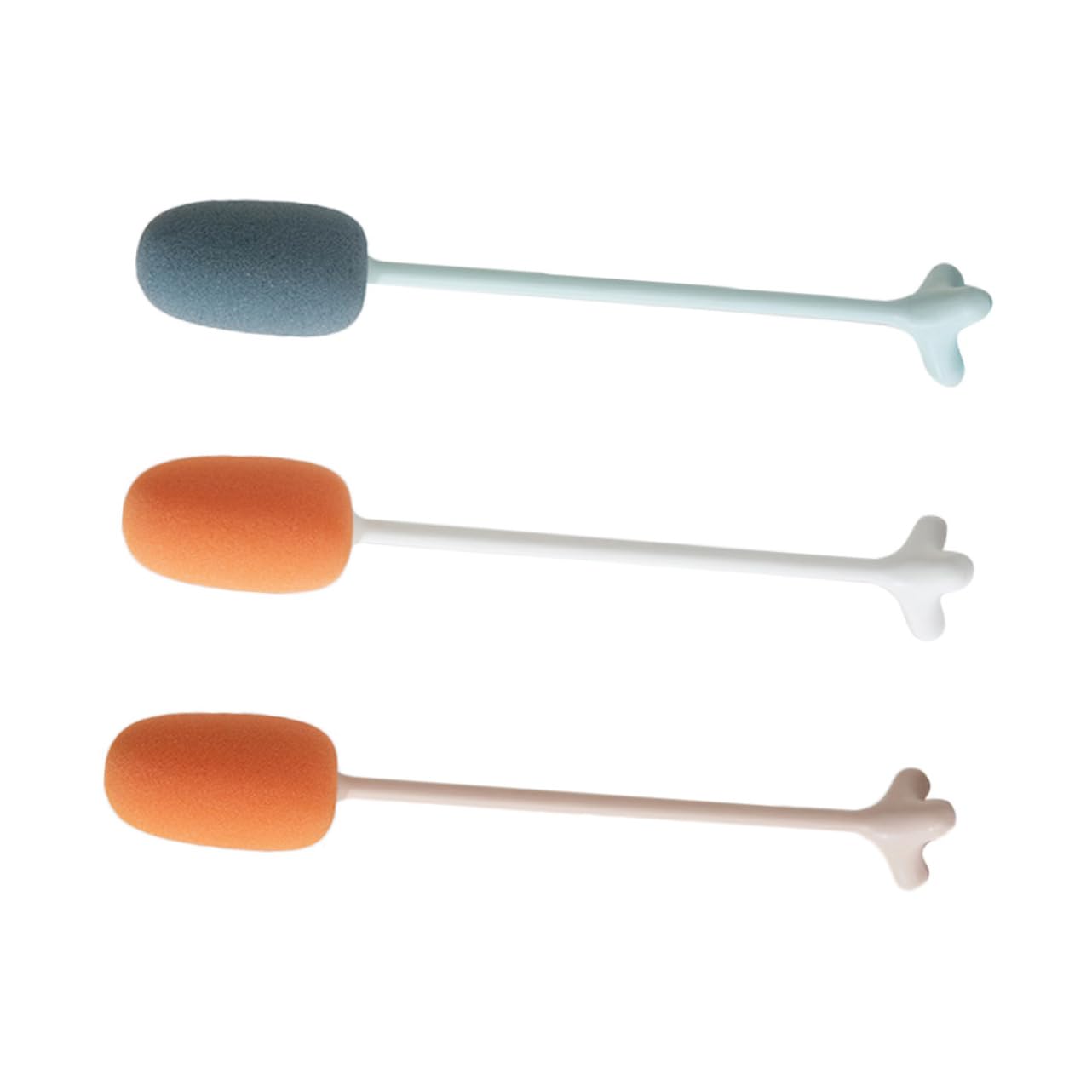 Ipetboom 3-Pack Long Handle Cleaning Brush Set Sponge Brush for Water Cup Bottle Cup Scrub Sponge and Glass Random Color