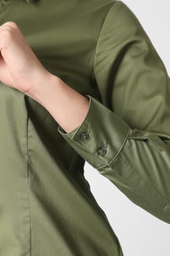 Image of Van Heusen Women's Regular Fit Solid Full Sleeve Cotton Rich Formal Shirt