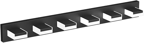 Miniatura 9 de Aipsun Lámparas de baño negras - 6 luces modernas de tocador con LED, sobre espejo (luz blanca, 6000 K)