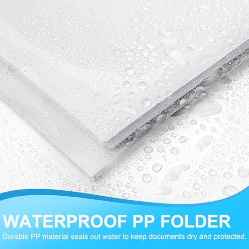 Image of Goaste 30 Pack Clear Plastic Envelopes, 11x17 Inch Snap Closure File Folders, A3 Document Storage Organizers, Reusable Poly File Holder for Office School Home Blueprints Drawings Construction Plans