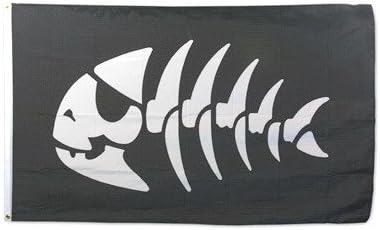 Small Jolly Pirate Skeleton Flag - 12" X 18"