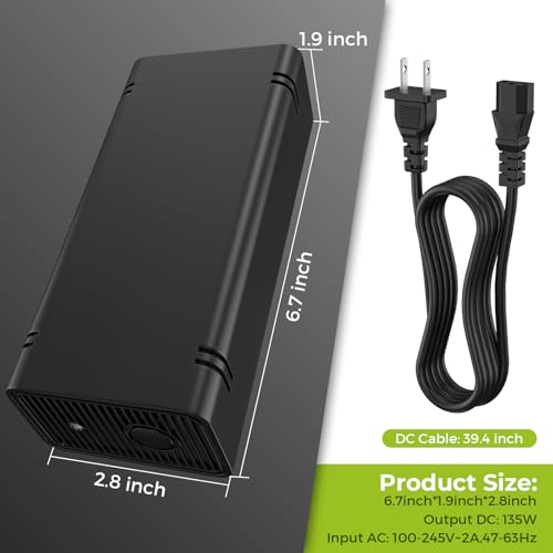 Image of AC Adapter for Xbox 360 Slim Console,135W Power Supply Brick with Cord,Replacement Power Brick for Xbox 360 Slim Console(Not Fit for Xbox360 /Xbox360 E Console)