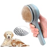 Cat Brush for Shedding, Dog Self Cleaning Slicker Grooming Brushes for Dogs Cats Pet Brush Tool Gent