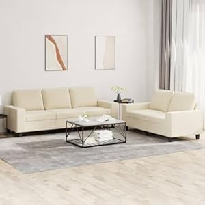 LAPOOH 3201900 Sofaset, 2-teilig, cremefarben