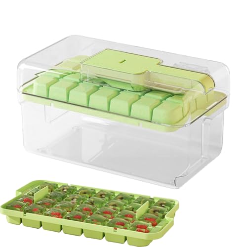 Mihauuke Cubiteras,Contenedores para Hacer Cubitos | Accesorio de Cocina de Doble Capa con Cajón Para Café Cocteles y Hogar