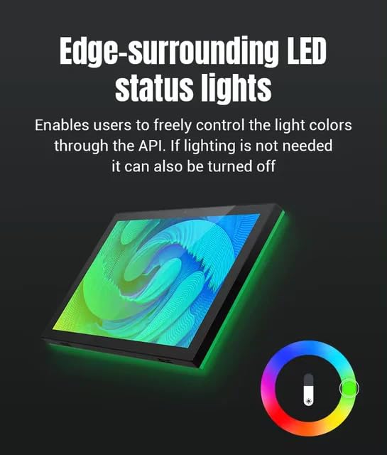 Image of 15.6 Inch Embedded Android 14 POE Tablet Smart Home Control Panel Wall Mount Touch Screen Display, WiFi 6,BT,RJ45,RS485,with LED Lights (White Color)