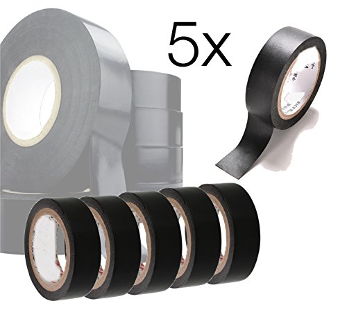 Preisvergleich Produktbild Isolierband Band Klebeband Reperaturband Dichtungsband Reperaturband schwarz wasserdicht Abdichtband 450 CM für Rohrabdichtung, Rohr abdichten wasserdicht (5x Stück)