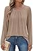 OFEEFAN Womens Fall Fashion 2025 Fall Shirts for Women 2025 Womens Long Sleeve Tops Business Casual Clothing School Outfits for Teachers Khaki L
