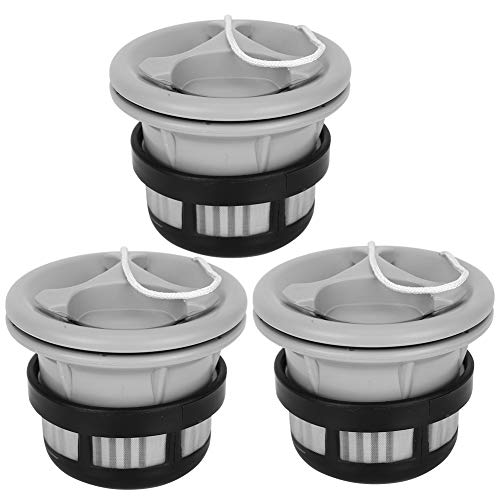 Safety Air Valve with Filter Mesh for Inflatable Tent and Boat, Easy Installation PVC Accessory in Gray (Black) (Gray)