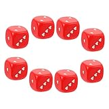 HEMOTON 8 Piezas Dado acrilico Party glop Game Toys Fiesta jueguetes metazells Juguetes The Game Games Acrílico Rojo