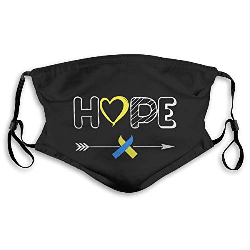 Down Syndrome Awareness Shirt Unisex Anti-Pollution Mask Dust Mask with Filter Mask Black