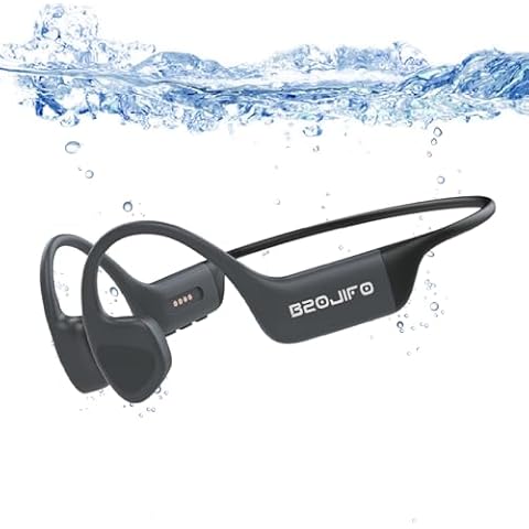 BZOJIFO Bone Conduction Swimming Headphones, IP68 Waterproof 64GB MP3 for Swimming, 8Hrs Playtime Earphones for Sports Workouts Running Cycling Swimming Cover