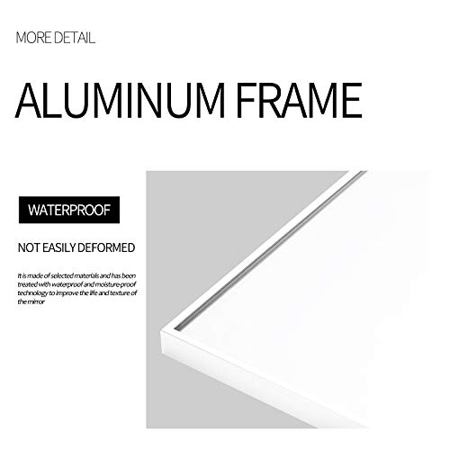 MIRUO Full Length Mirror Floor Mirror Large Wall Mounted Mirror Bedroom Mirror Dressing Mirror Aluminum Alloy Thin Frame (64"x21", White) - Thumbnail 5