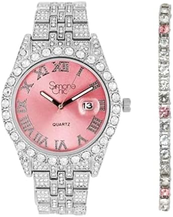 CHARLES RAYMOND Women’s Luxury Crystal Iced Out Diamonds Watch, a True Testament to blinged-Out Beauty and Timeless Glamour – L0504 LA