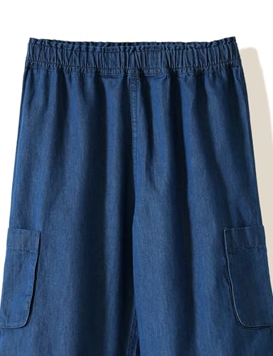 Image of Amazon Brand - Symbol Girl's Lightweight Denim Loose Pants