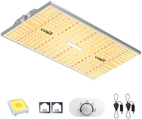XS2000 LED Grow Lampe, Dimmbar Pflanzenlampe Wachstumslampen für Pflanzen | Vollspektrum Pflanzenlampe 250W Daisy Chain Wachstumslampe für Zimmerpflanzen Gemüse Anzucht Blüte, Grow