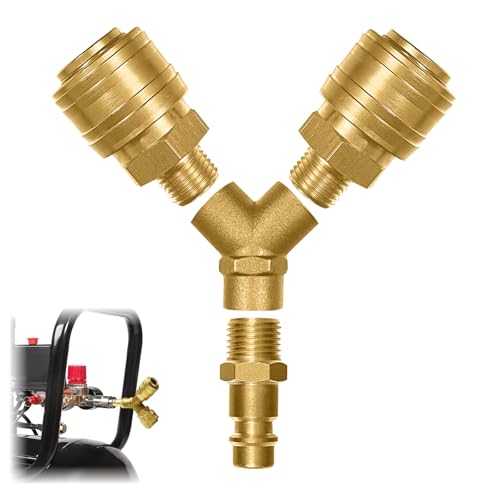 Distributeur D'air Comprimé avce 2 Raccord Air Comprimé 1/4,Filtre à air Comprimé Raccords