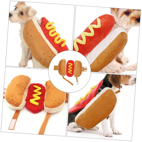 Disfraz para perro y gato de hot dog tamaño M miniatura 4
